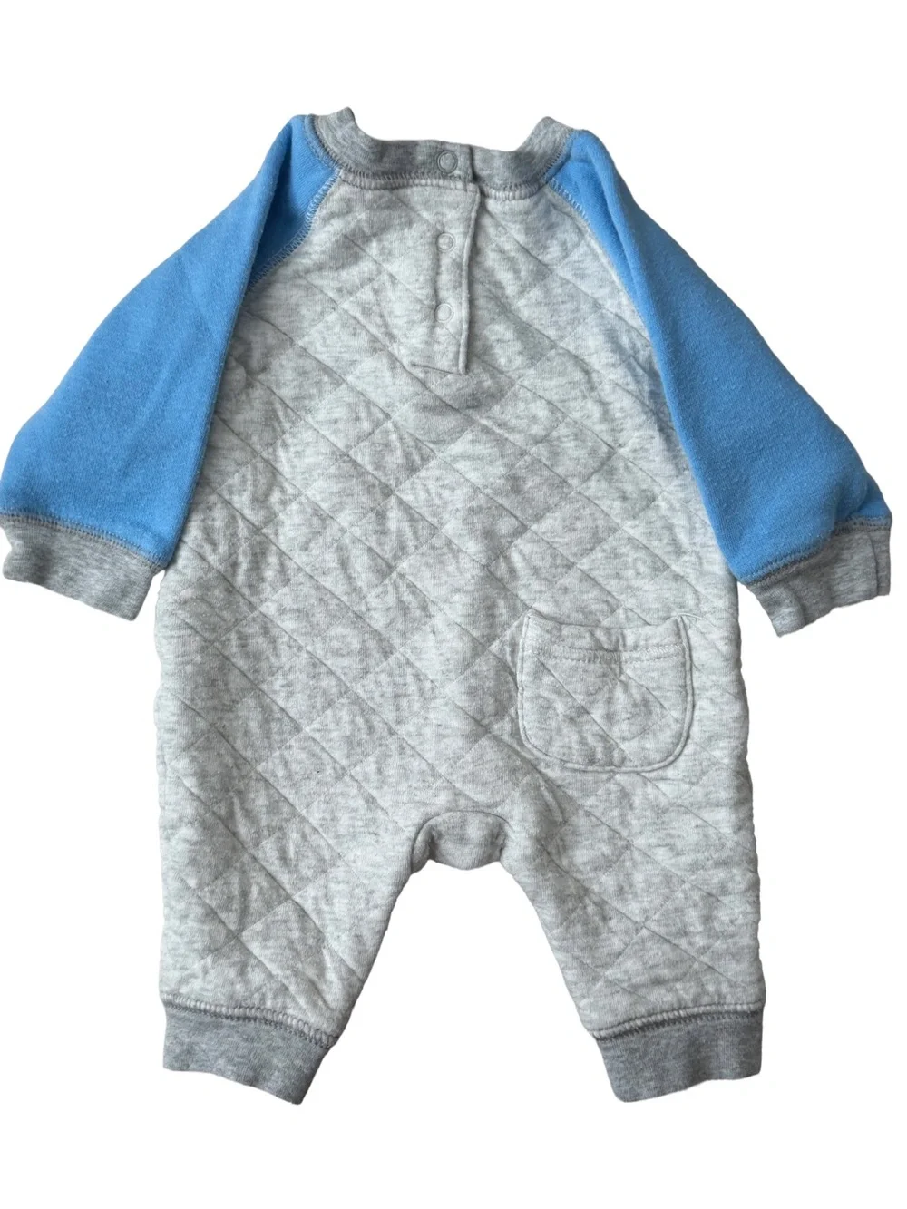 Gymboree Baby Boy 0-3M Dude Quilted Romper - DUDE - VGUC